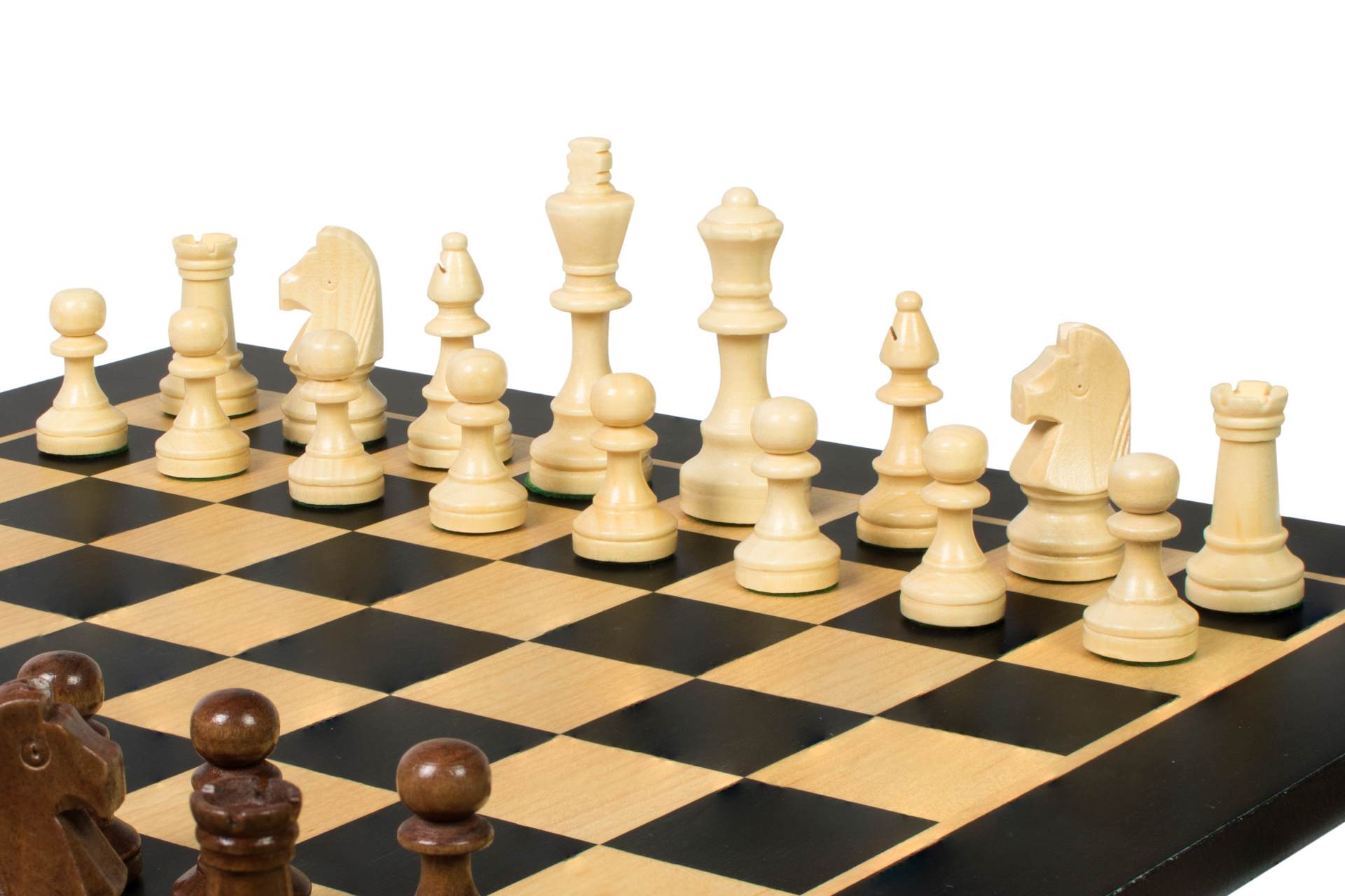 Juego de ajedrez de torneo n.° 4 – Estilo Staunton negro