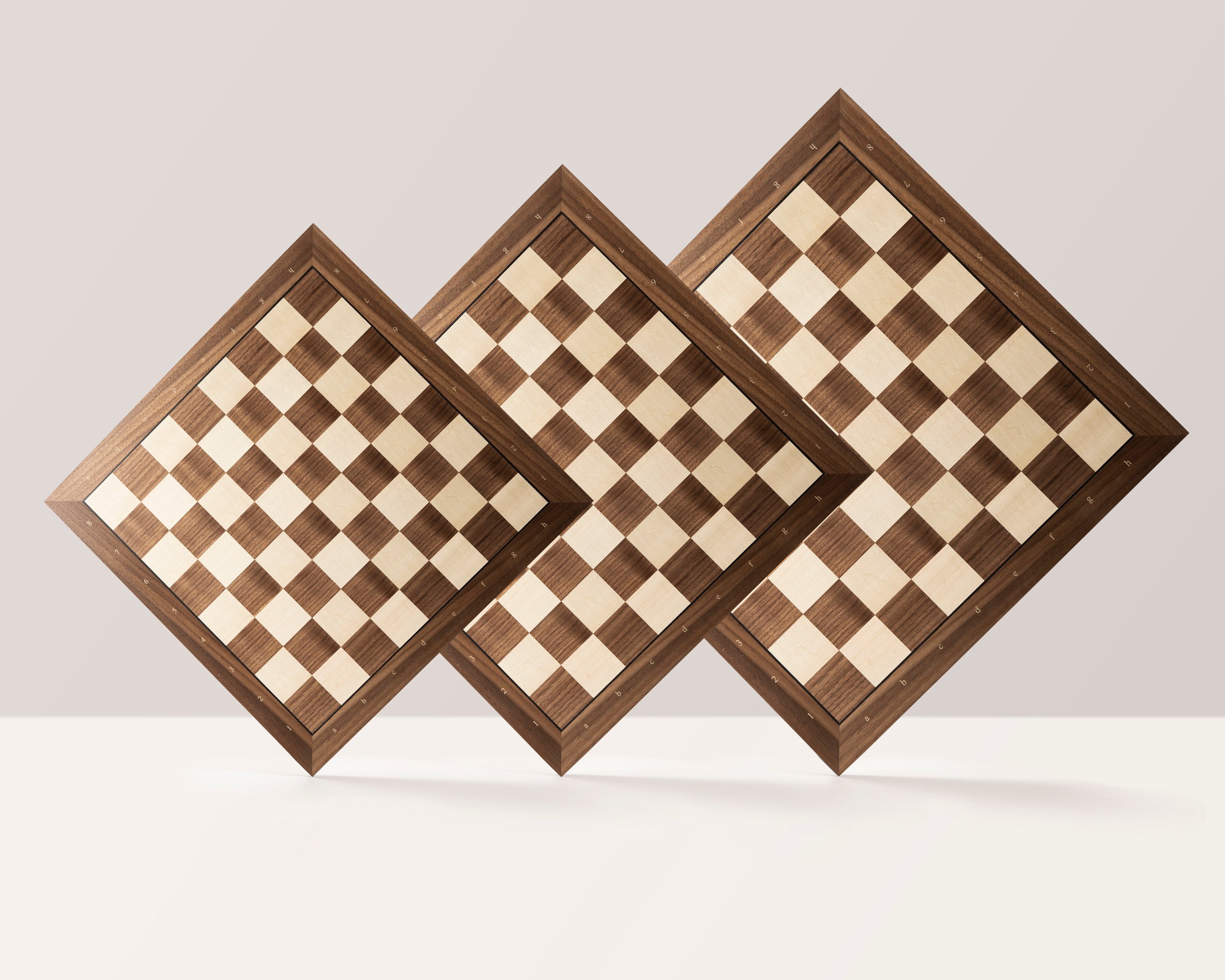 Tablero de ajedrez de nogal y arce de 18,9″ con anotación