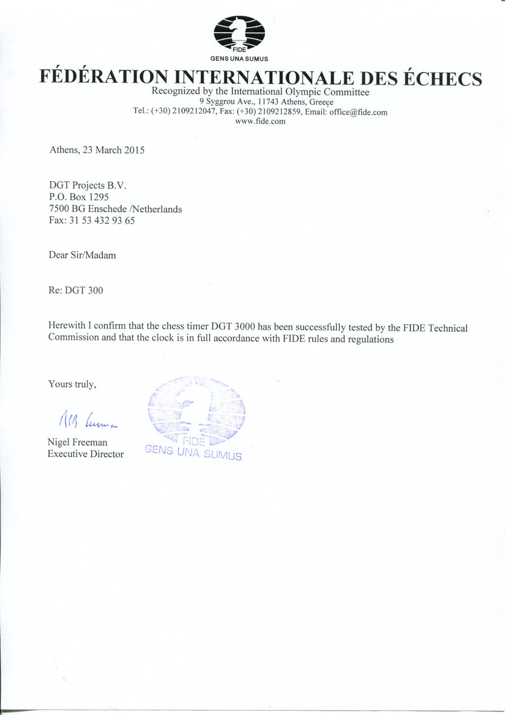 Reloj de ajedrez DGT 3000 – Aprobado por la FIDE