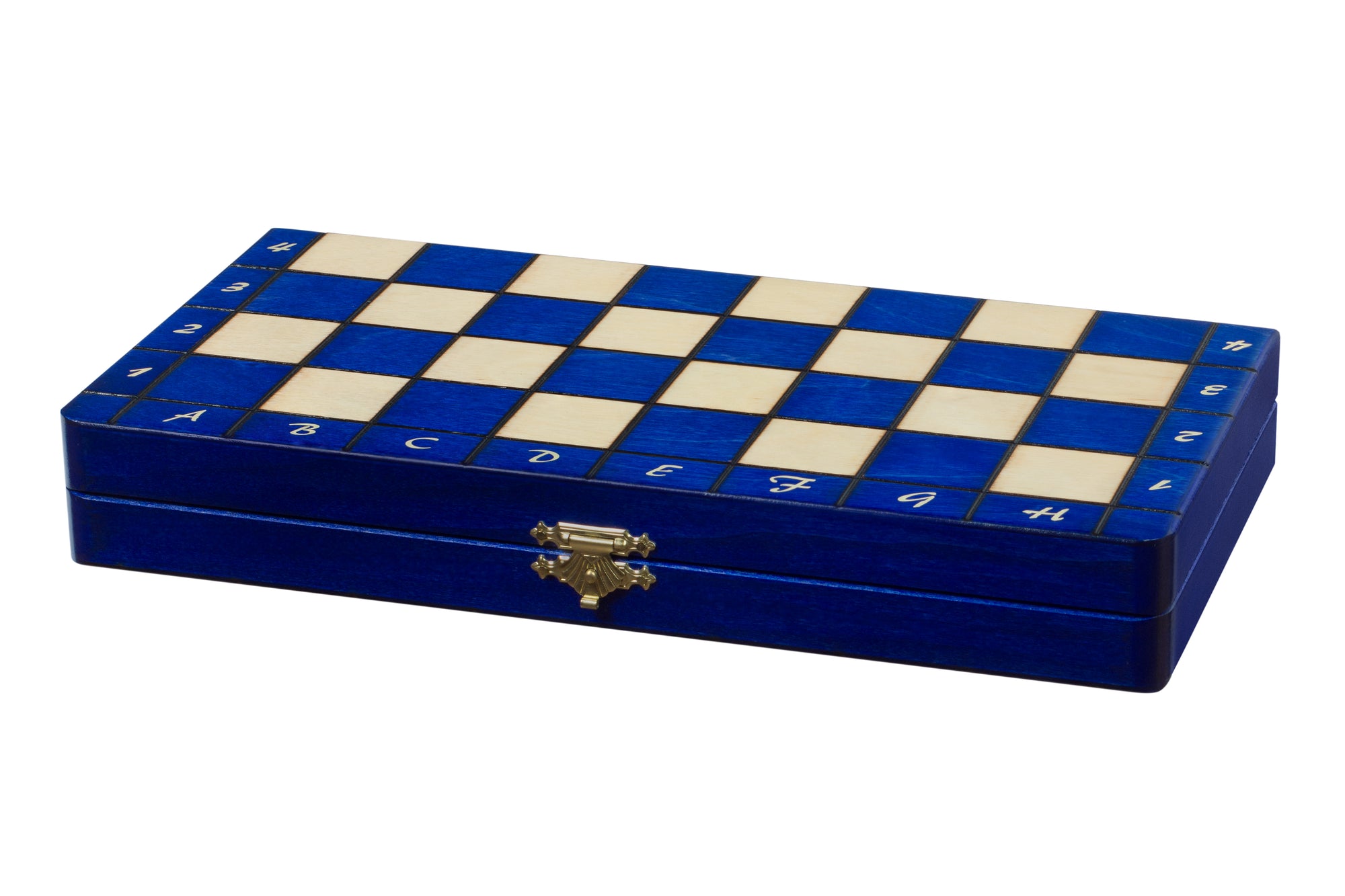 Juego de ajedrez magnético azul con bandeja (Rey de 2,36")