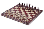 Juego de ajedrez Consul estilo Staunton con bandeja de inserción, acabado marrón, 3,15 pulgadas, tamaño King