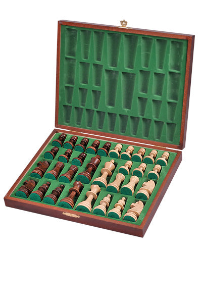 Piezas de ajedrez Staunton De Lux n.° 5 con caja de madera