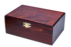 Caja de ajedrez de madera compatible con Staunton n.° 5, acabado oscuro