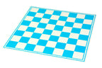 Tablero de ajedrez plegable de cartón de 18,5″, azul y blanco, con anotación