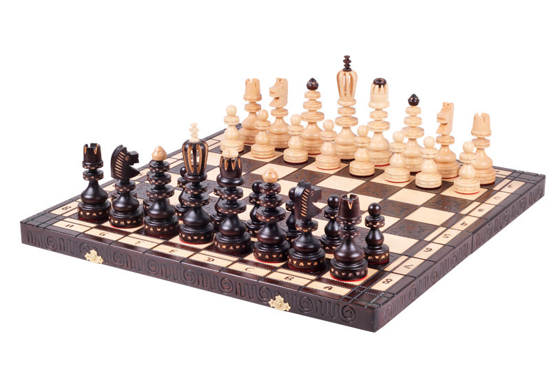 Juego de ajedrez decorativo romano de 21,7 pulgadas con almacenamiento (tamaño King de 5,5 pulgadas)