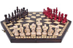 Juego de ajedrez de madera para tres jugadores, grande, 3,35 pulgadas, tamaño King