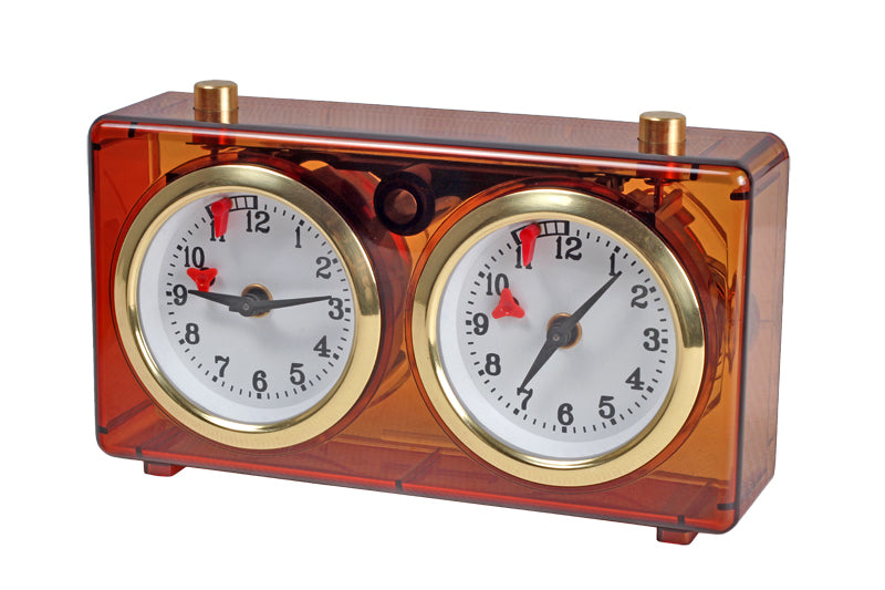 Reloj de ajedrez clásico de plástico – Ámbar (Pequeño)