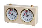 Reloj de ajedrez clásico de plástico – Crema (Pequeño)