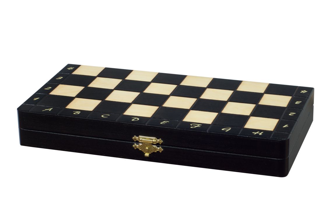 Juego de ajedrez magnético negro con bandeja (2,36" King)