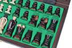 Juego de ajedrez mediano King's marrón con bandeja de inserción (60 mm)