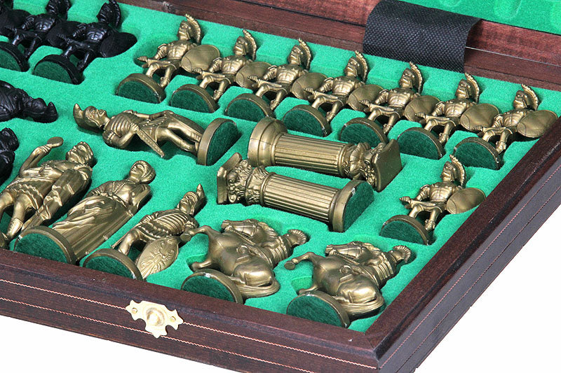 Juego de ajedrez espartano con piezas de plástico con peso de 4 pulgadas de tamaño King