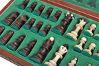 Juego de ajedrez juvenil con tablero plegable quemado (85 mm de grosor)