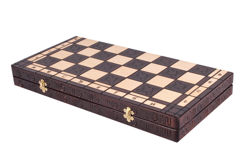 Juego de ajedrez decorativo romano de 21,7 pulgadas con almacenamiento (tamaño King de 5,5 pulgadas)