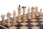 Juego de ajedrez pequeño Pearl con almacenamiento forrado de fieltro (tamaño King de 2,56 pulgadas)