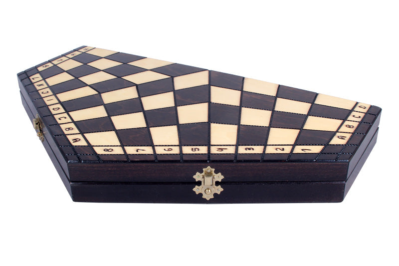 Juego de ajedrez de madera para tres jugadores, grande, 3,35 pulgadas, tamaño King