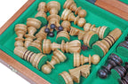 Juego de ajedrez grande Pearl con tablero de intarsia incrustado (Rey de 3,54 pulgadas)