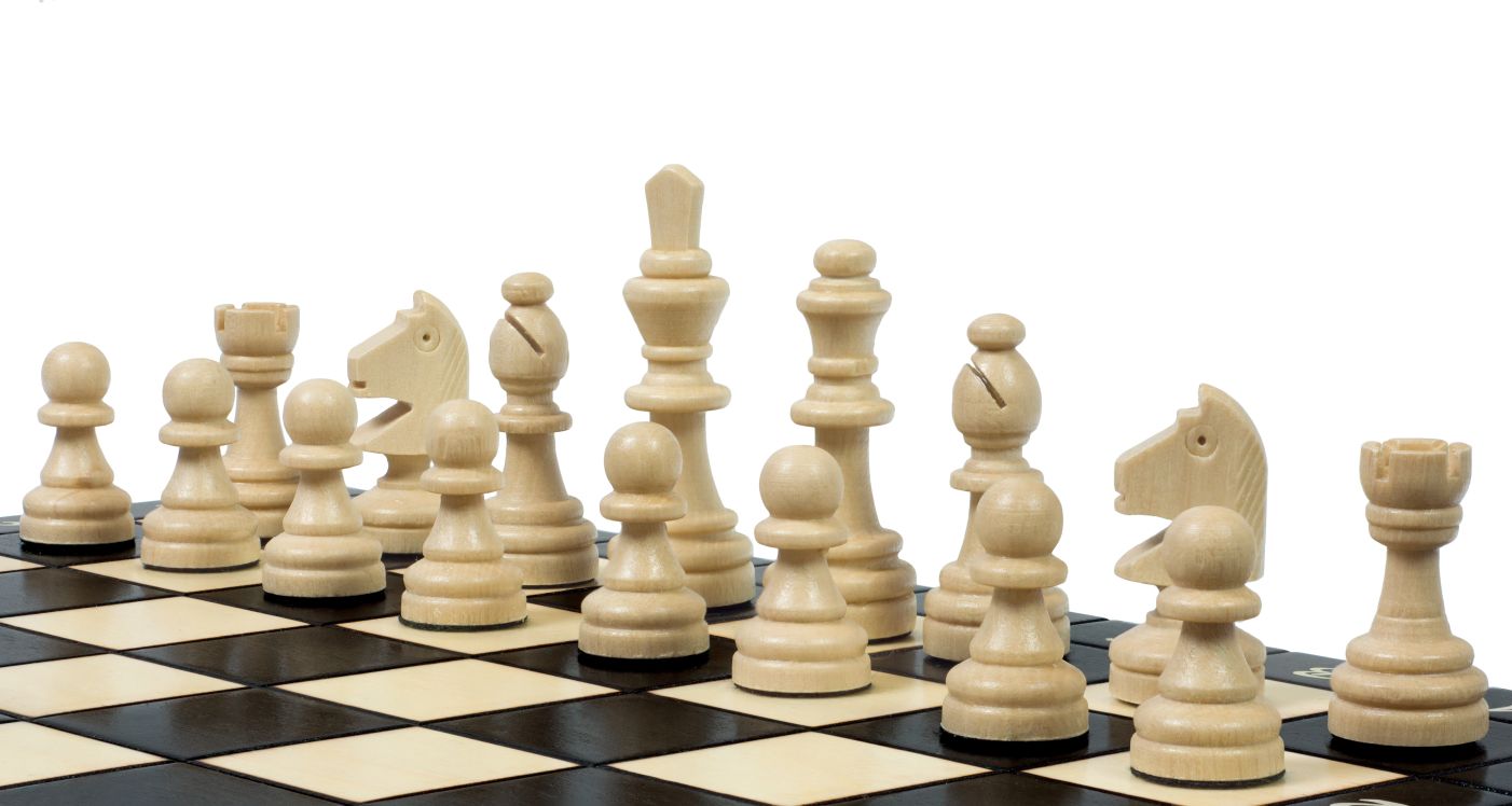 Juego de ajedrez magnético negro con bandeja (2,36" King)