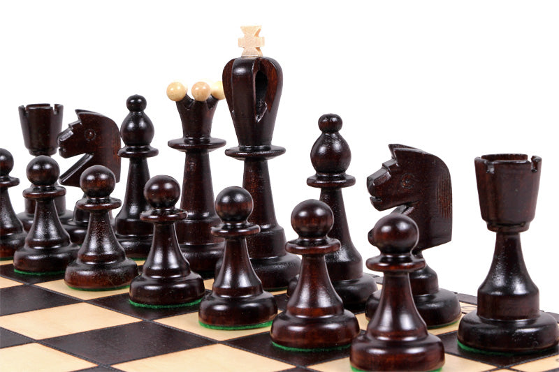 Juego de ajedrez plegable de madera con tablero Ace de 16,5" y almacenamiento, y rey de 3,94"