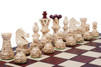 Juego de ajedrez de madera Ambassador Brown – Edición Deluxe con bandeja (tamaño n.° 5.5)