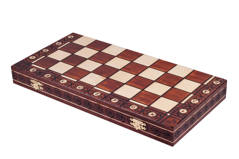 Juego de ajedrez Consul con bandeja de inserción, hecho a mano, de madera, 3,54 pulgadas, tamaño King