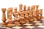 Juego de ajedrez plegable pequeño César, piezas artesanales de madera de tilo, tablero de 23,6"