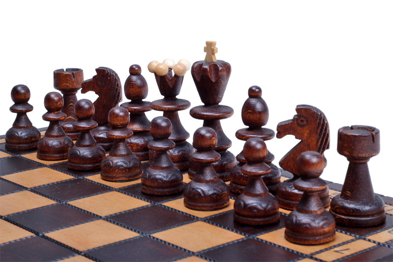 Juego de ajedrez pequeño Pearl con almacenamiento forrado de fieltro (tamaño King de 2,56 pulgadas)