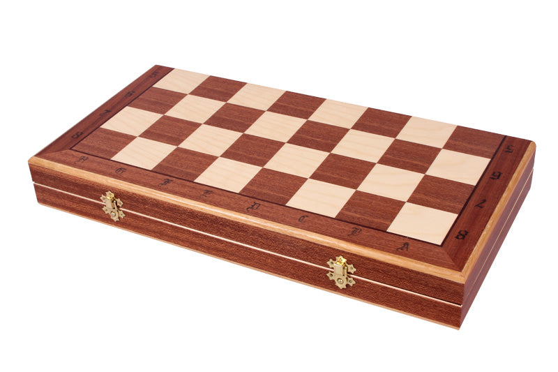Juego de ajedrez de estilo indio con tablero plegable con incrustaciones (tamaño King de 4,72 pulgadas / 120 mm)