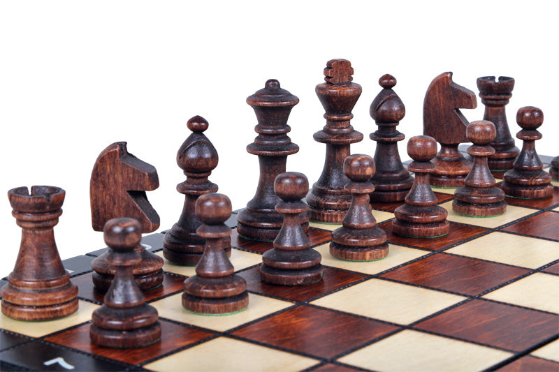Juego de ajedrez magnético de madera con bandeja (tamaño King de 2,17")