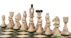 Juego de ajedrez plegable verde tamaño as n.° 4 con rey de 9,9 cm y almacenamiento interno