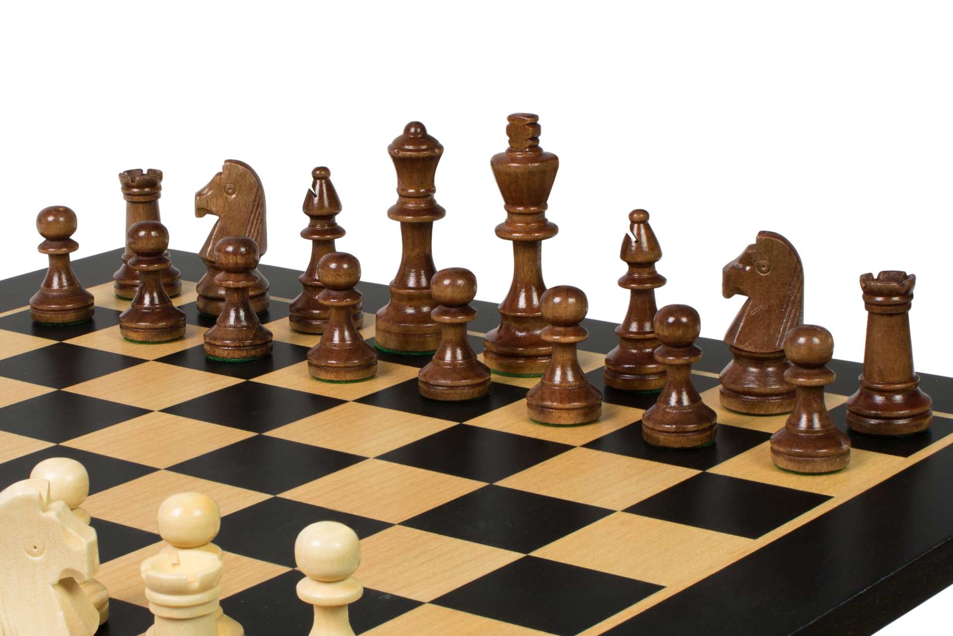 Juego de ajedrez de torneo n.° 4 – Estilo Staunton negro