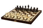 Juego de ajedrez clásico polaco de madera de 13,8 pulgadas con bandeja (pieza King de 2,36 pulgadas)
