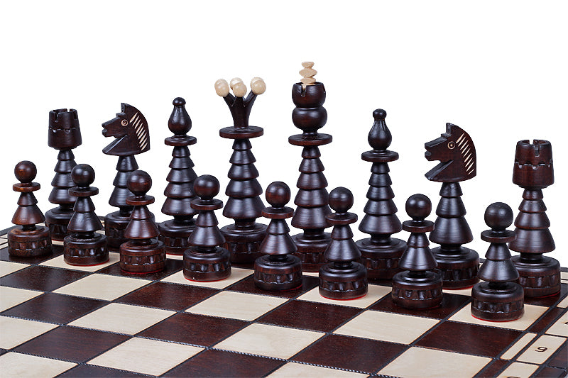 Juego de ajedrez de árbol de Navidad, piezas grandes de madera de haya, 6,69 pulgadas, tamaño King