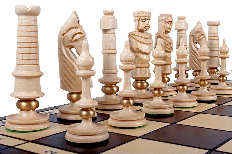 Juego de ajedrez Royal De Lux de 25,6 pulgadas con bandeja de inserción (tamaño King de 5,1 pulgadas)