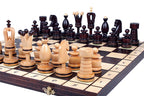 Juego de ajedrez King con incrustaciones de latón, tamaño grande (120 mm)