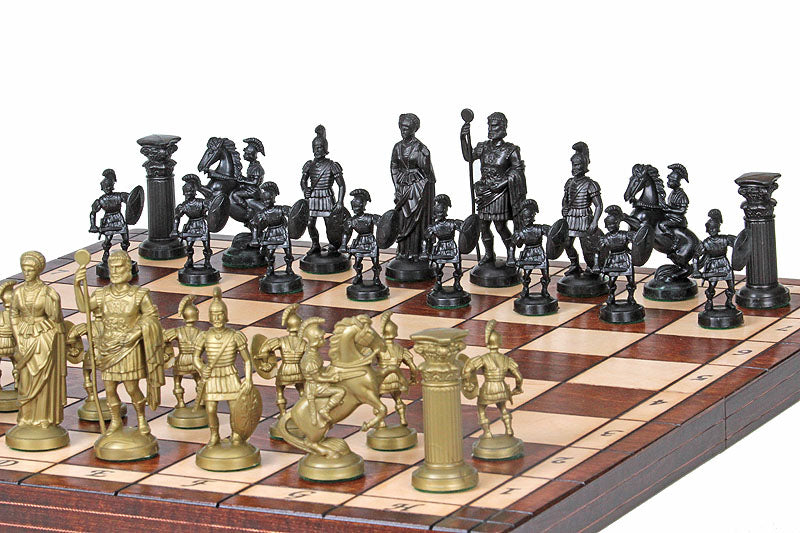 Juego de ajedrez espartano con piezas de plástico con peso de 4 pulgadas de tamaño King