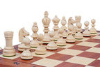 Juego de ajedrez olímpico pequeño con incrustaciones y bandeja (tamaño King de 2,56 pulgadas)