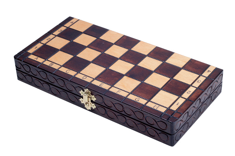 Juego de ajedrez pequeño Pearl con almacenamiento forrado de fieltro (tamaño King de 2,56 pulgadas)