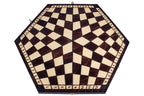 Juego de ajedrez de madera para tres jugadores, grande, 3,35 pulgadas, tamaño King