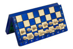 Juego de ajedrez magnético azul con bandeja (Rey de 2,36")
