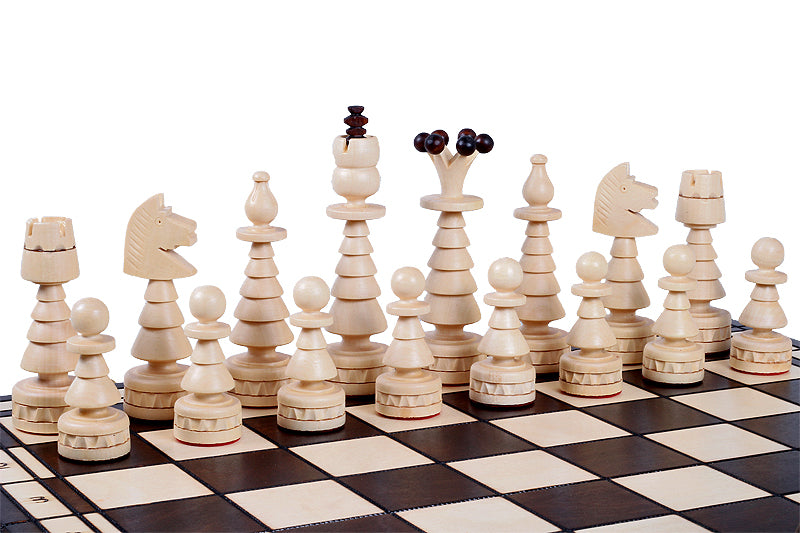 Juego de ajedrez de árbol de Navidad, piezas grandes de madera de haya, 6,69 pulgadas, tamaño King