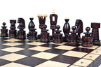 Juego de ajedrez King con incrustaciones de latón, tamaño grande (120 mm)