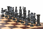 Juego de ajedrez espartano con piezas de plástico con peso de 4 pulgadas de tamaño King