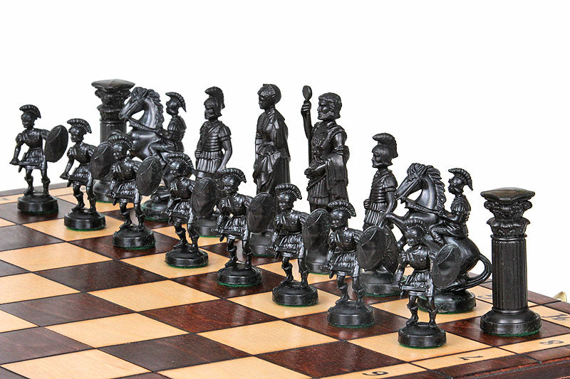 Juego de ajedrez espartano con piezas de plástico con peso de 4 pulgadas de tamaño King