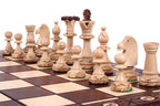 Juego de ajedrez Consul con bandeja de inserción, hecho a mano, de madera, 3,54 pulgadas, tamaño King