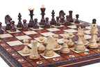 Juego de ajedrez juvenil con tablero plegable quemado (85 mm de grosor)