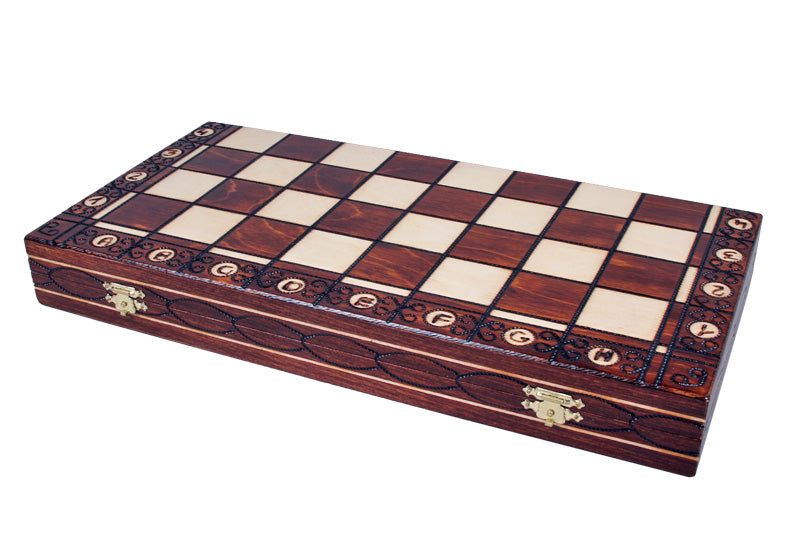 Juego de ajedrez Senator de 16 pulgadas con bandeja de inserción (tamaño King de 3,15 pulgadas)