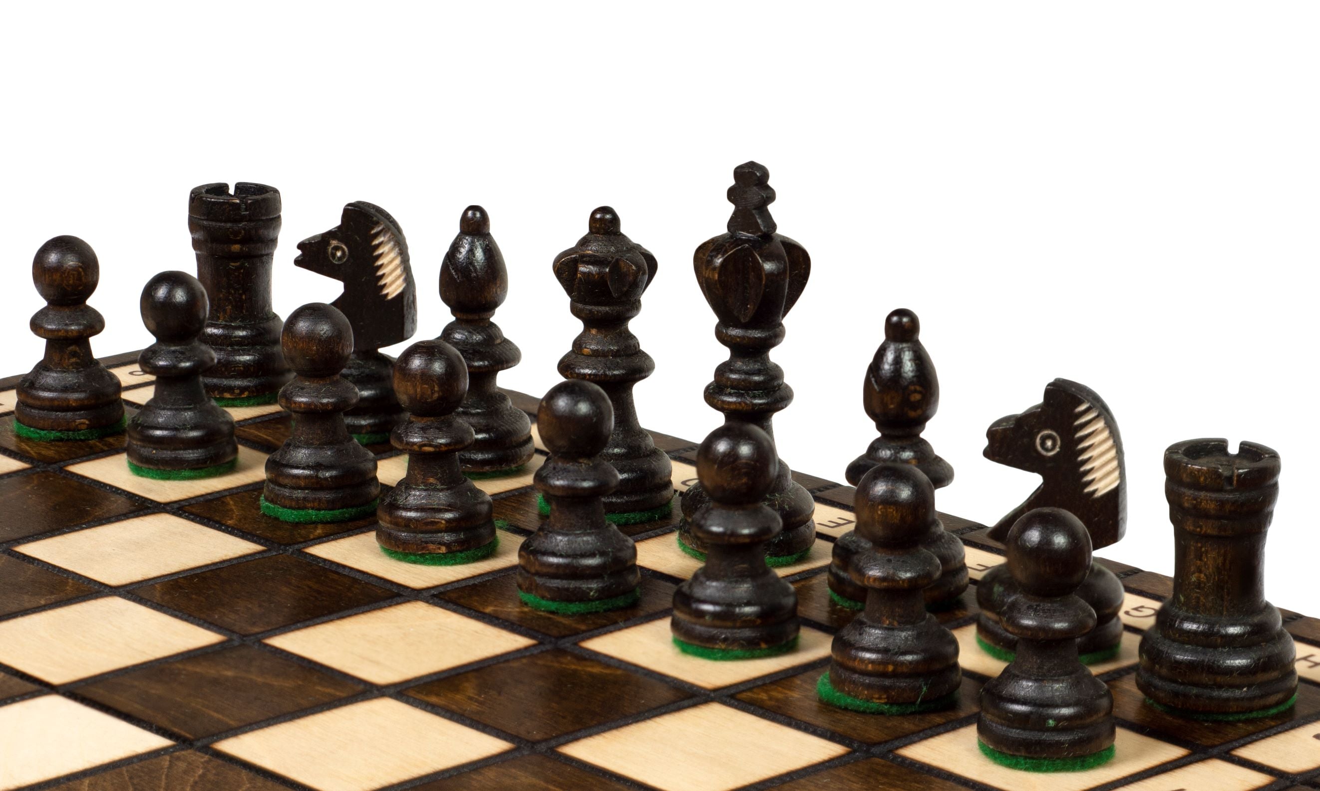 Juego de ajedrez clásico polaco de madera de 13,8 pulgadas con bandeja (pieza King de 2,36 pulgadas)