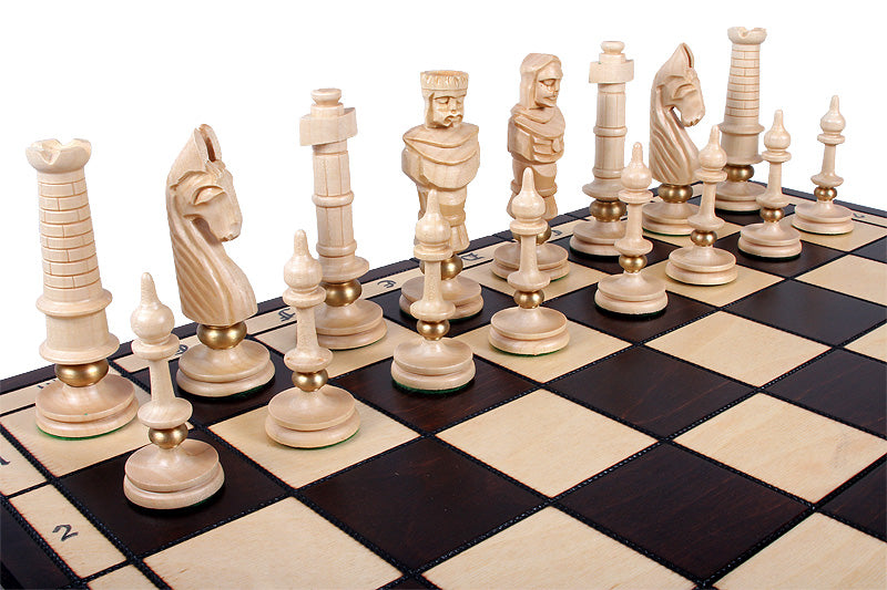 Juego de ajedrez Royal De Lux de 25,6 pulgadas con bandeja de inserción (tamaño King de 5,1 pulgadas)