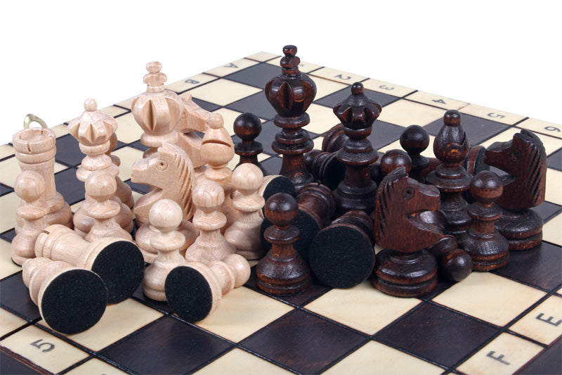 Minijuego de ajedrez olímpico con bandeja (Rey de 2,36 pulgadas)