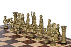 Juego de ajedrez espartano con piezas de plástico con peso de 4 pulgadas de tamaño King